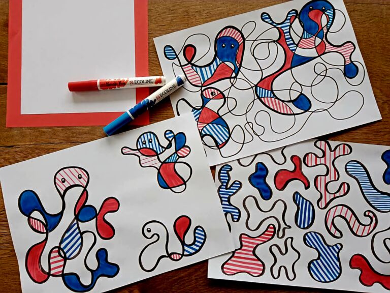 Kunst in de stijl van Jean Dubuffet